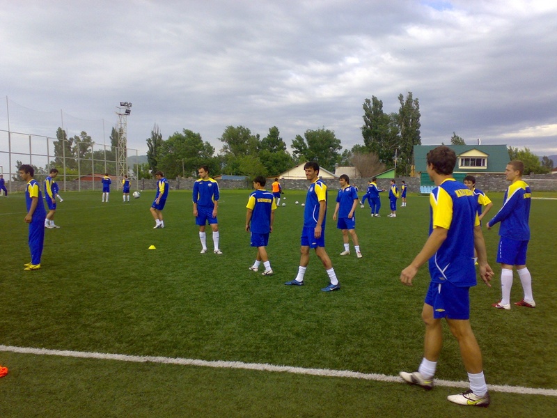 Сборная Казахстана  на тренировке. ©Динара Серикпаева