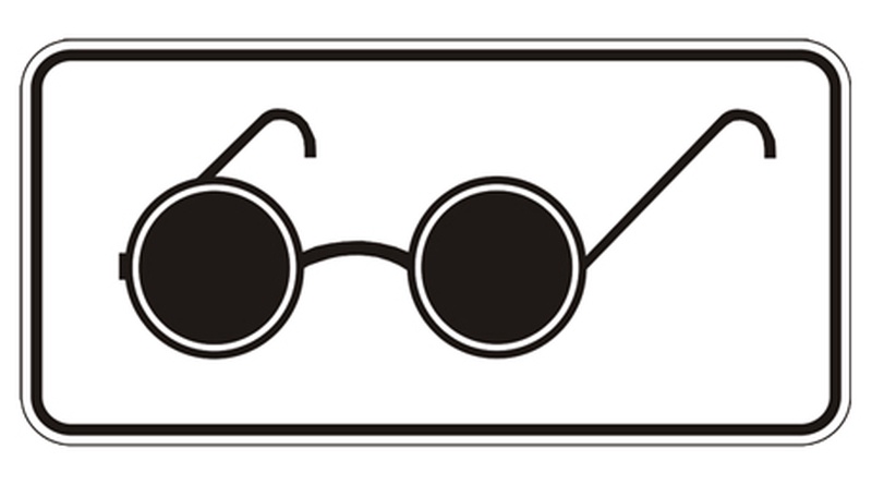 Дорожный знак. Слепые пешеходы