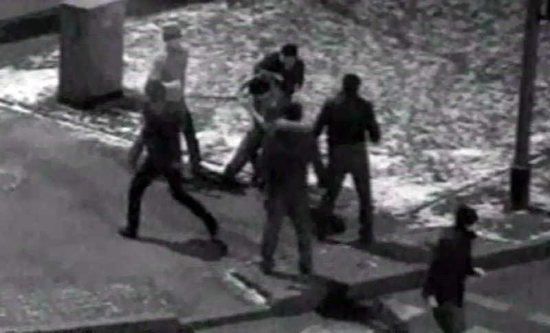 Кадр с камеры видеонаблюдения ЦОУ ДВД Астаны 