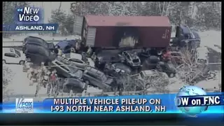 35 автомобилей столкнулись в США из-за гололеда