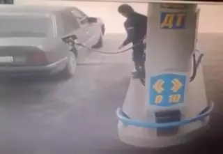Случай на автозаправке в Казахстане