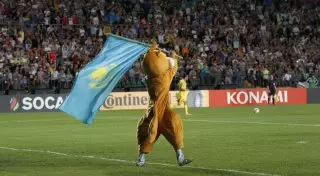 На матче Казахстан - Турция произошел курьезный инцидент