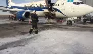 Самолет авиакомпании SCAT загорелся в аэропорту Актау