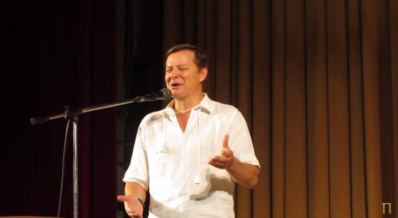 Олег Ляшко выступает в Полтаве. © youtube.com/Полтавщина