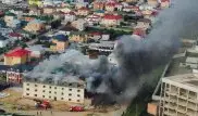 В Астане горит трехэтажное здание
