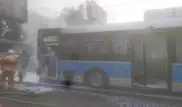 Автобус загорелся в Алматы