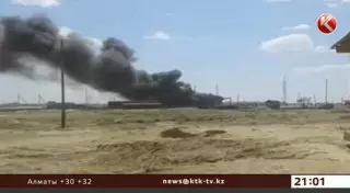 При пожаре на АЗС в Кызылординской области три человека получили обширные ожоги