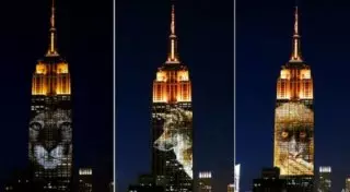 Вымирающих животных показали на небоскребе в США