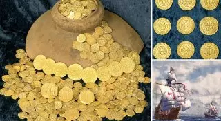 На дне Атлантики найдены сокровища с испанских галеонов
