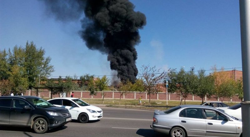 Пожар на насосно-фильтровальной станции. Фото©Тимур Асылханов.