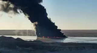 Площадь возгорания нефтеотходов рядом с городом Жанаозен составила 5 тысяч квадратных метров