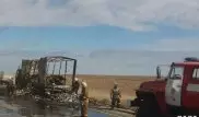 Сгоревшая в Мангистау фура принадлежала пограничникам