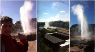 10-метровый фонтан образовался после прорыва трубы в Таразе