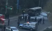 Пассажирский автобус сгорел в Талдыкоргане