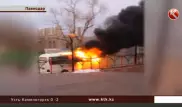 В Павлодаре на ходу загорелось маршрутное такси