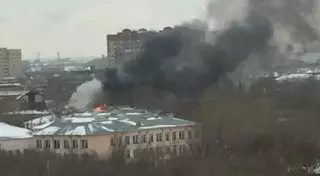 Пожар произошел в Астане