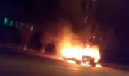 Автомобиль полностью сгорел в Астане