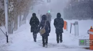 Снегопад и сильный ветер ожидаются в Казахстане в выходные дни