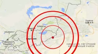 Землетрясение магнитудой 4,5 произошло в Китае вблизи границы с Казахстаном