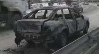 Автомобиль загорелся на ходу в Семее