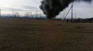 Пожар на железнодорожной электроподстанции произошел в Таразе
