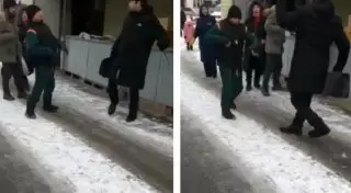 Нападение с ножом на алматинцев попало на видео