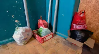 Мусорный пакет за дверью назвали колоссальным явлением