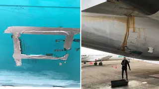 Скотч и протечки масла. Появились фото самолетов Bek Air