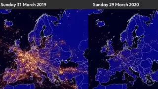 Как изменилось небо Европы из-за коронавируса, показали на видео