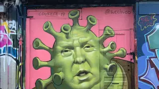 Сovfefe-19 Трампа и врачи - ангелы-хранители. 15 правдивых примеров стрит-арта