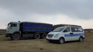 Неизвестные напали на транспортников и отбили грузовик с зерном в Акмолинской области