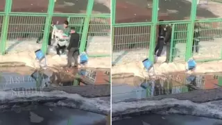 Еще один конфликт мужчин с полицейским попал на видео близ Нур-Султана