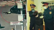 Наезд на полицейского на блокпосту в Шымкенте попал на видео