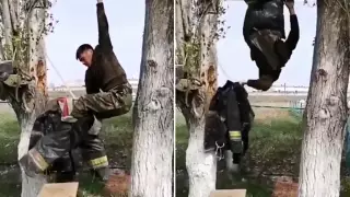 Челлендж на перекладине запустили пожарные Павлодара