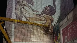 Мурал, посвященный инспектору Ерлану Нургалиеву, появился в Караганде