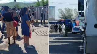 Жители пригорода штурмуют блокпосты, пытаясь попасть в Алматы