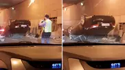 Toyota Camry перевернулась в туннеле в центре Нур-Султана