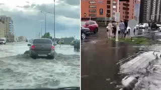 100 спецмашин откачивают воду с улиц Нур-Султана