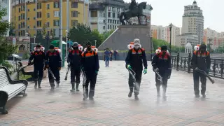 Потенциальные очаги заражения COVID-19 обрабатывают в Нур-Султане