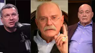"Промокашка, стукачок". Телеведущий Соловьев вмешался в конфликт Михалкова и Познера