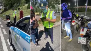 56 мотоциклистов оштрафованы за сутки в Алматы