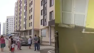 Новая девятиэтажка в Шымкенте покрылась трещинами, затопило подвал