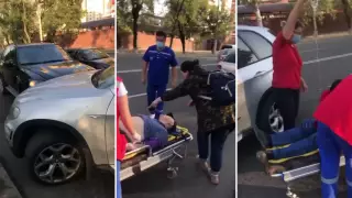 Водитель BMW протаранил три авто в Алматы