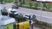 Скорая перевернулась и оказалась на ступеньках медцентра в Петропавловске