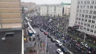 Протестующих в Минске разгоняли водометами  и светошумовыми гранатами
