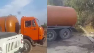 Слив нечистот сняли на видео в Алматинской области