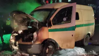 Инкассаторская машина сгорела в Экибастузе: стали известны подробности