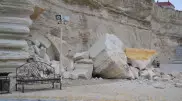 Каменный обвал случился на популярном туристическом объекте в Актау