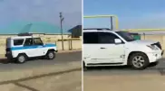 Полицейская погоня за угнанным Lexus попала на видео в Мангистау