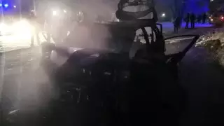 Водитель загорелся вместе с автомобилем в Павлодаре